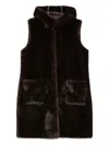 Betta Corradi Hooded Patch-pocket Gilet In Brown