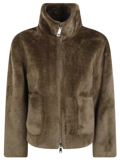 Betta Corradi Jacket High Neck "shao" In Green
