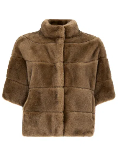 Betta Corradi Jackets Beige In Brown