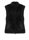 Betta Corradi Syntetic Fur Vest In Black