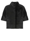 Betta Corradi Syntetic Fur Cape In Black