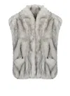 Betta Corradi Syntetic Fur Vest In White