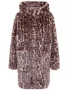 Betta Corradi Hooded Leopard Jacket In Animal Print