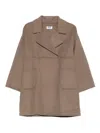 Betta Corradi Patch-pocket Lapel Coat In Neutral