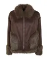 Betta Corradi Pockets Zip Jacket In Brown
