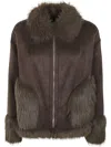 Betta Corradi Pockets Zip Jacket In Brown