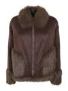 Betta Corradi Pockets Zip Jacket In Brown