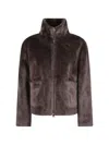 Betta Corradi Reversible Faux-fur Jacket In Brown
