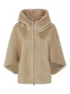 Betta Corradi Reversible Full Zip Cap In Nude & Neutrals
