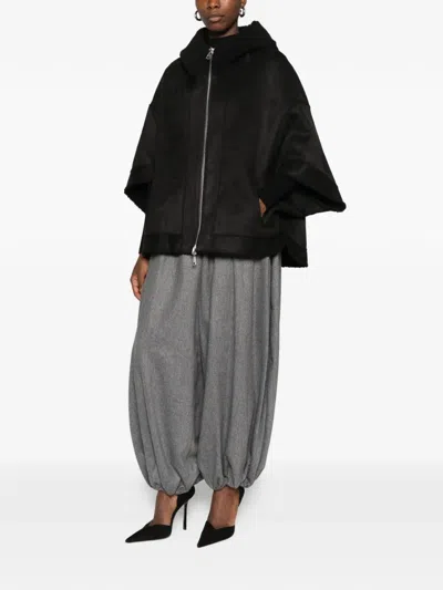 Betta Corradi Reversible Hooded Cape In Black