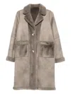 Betta Corradi Reversible Patch-pocket Coat In Gray