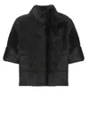 Betta Corradi Syntetic Fur Cape In Black