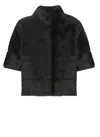 Betta Corradi Syntetic Fur Cape In Black