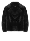 Betta Corradi Synth Fur Coat In Black