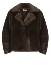 Betta Corradi Synth Fur Coat In Brown
