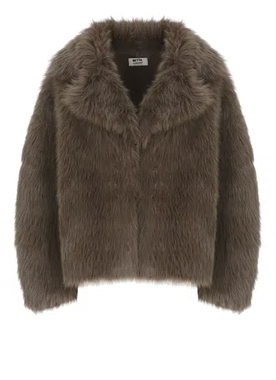 Betta Corradi Synth Fur Coat In Multi