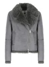 Betta Corradi Synthetic Fur Coat In Grey