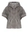 Betta Corradi Synthetic Fur Jacket In Gray