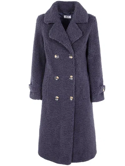 Betta Corradi Buttoned Coat In Blue