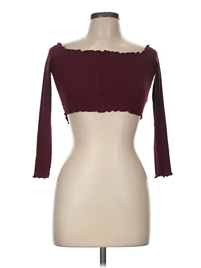 Pre-owned Better Be Cardigan Sweater In Burgundy