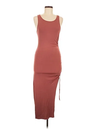 Pre-owned Better Be Casual Dress In Burgundy