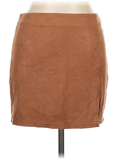 Pre-owned Better Be Casual Skirt In Brown