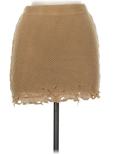 Pre-owned Better Be Casual Skirt In Tan