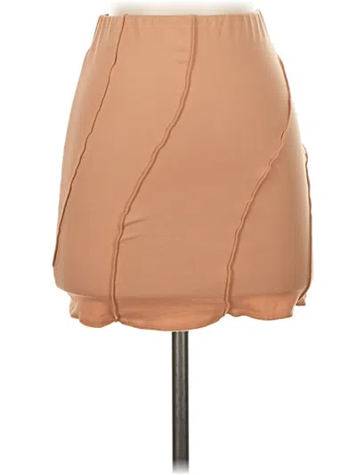 Pre-owned Better Be Casual Skirt In Tan