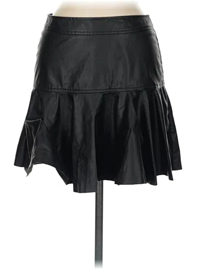 Pre-owned Better Be Faux Leather Skirt In Black