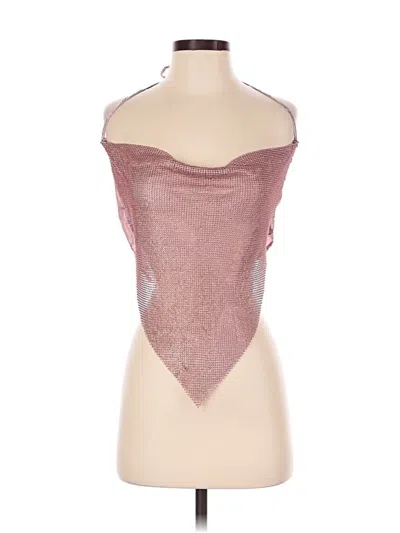Pre-owned Better Be Halter Top Burgundy Strapless Neckline Tops