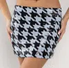 Better Be Houndstooth Sequin Skirt In Black In Black