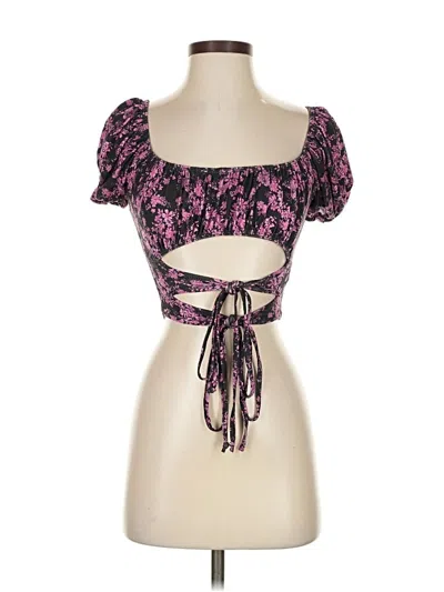 Pre-owned Better Be Short Sleeve Blouse In Purple