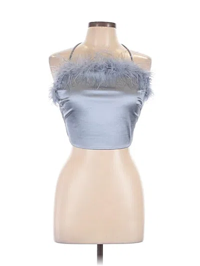 Pre-owned Better Be Sleeveless Top Silver Strapless Neckline Tops