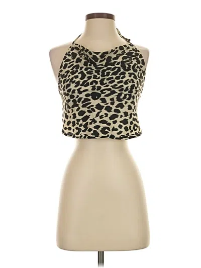 Pre-owned Better Be Sleeveless Top Tan Halter Neckline Tops