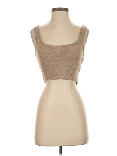 Pre-owned Better Be Tank Top Tan Strapless Neckline Tops