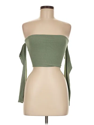 Pre-owned Better Be Tube Top Green Strapless Neckline Tops