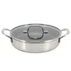Better Chef 10 Inch 3-ply Stainless Steel Nonstick Deep Fry Pan With Lid In Silver In Silver