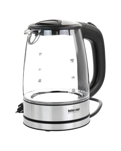 Better Chef 1100-watt Glass Electric Cordless Kettle In Metallic