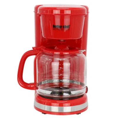 Better Chef 12 Cup 900 Watt Coffee Maker In Red