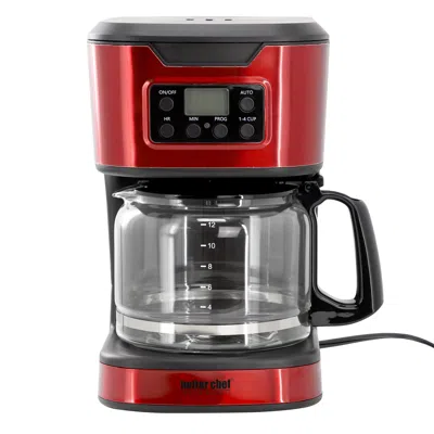 Better Chef 12 Cup Stainless Steel Programmable Coffee Maker In Red 12 Cup Stainless Steel Programmable Coffee Maker In Red