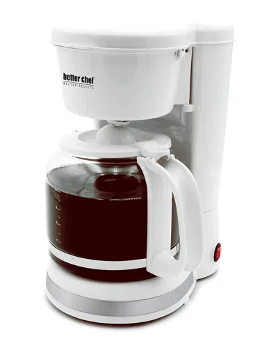 Better Chef 12-cup White Coffee Maker With Grab-a-cup Feature