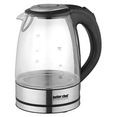 BETTER CHEF BETTER CHEF 1500W 7-CUP CORDLESS ELECTRIC BOROSILICATE GLASS KETTLE WITH 360 DEGREE SWIVEL BASE