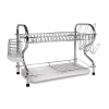 Better Chef 16-inch 2 Level Dish Rack In Silver