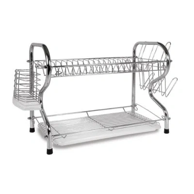 Better Chef 16-inch 2 Level Dish Rack In Silver