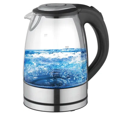 Better Chef 1.7 L Cordless Electric Glass And Stainless Steel Tea Kettle In Black
