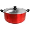 Better Chef 18 Quart Heavy Gauge Aluminum Dutch Oven In Red In Red
