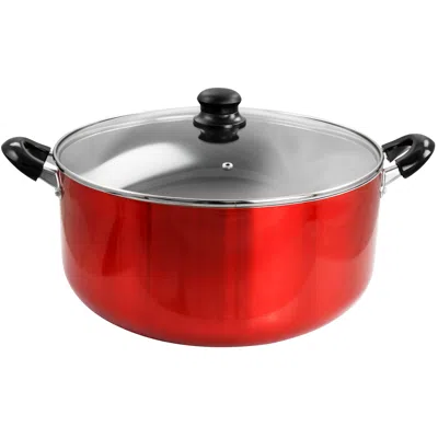 Better Chef 18 Quart Heavy Gauge Aluminum Dutch Oven In Red