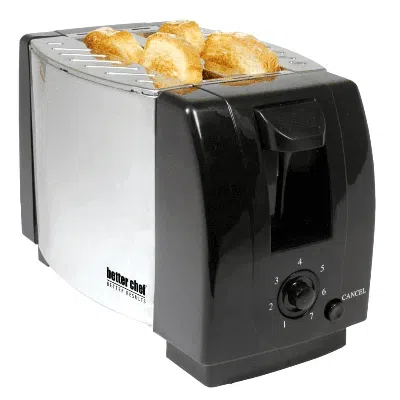 Better Chef 2-slice Toaster With Pull-out Crumb Tray In Black