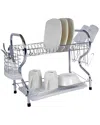 Better Chef 22-inch 2-tier Chrome Dish Rack In Gray
