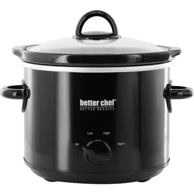 Better Chef 3 Quart Slow Cooker With Removable Stoneware Crock In Black